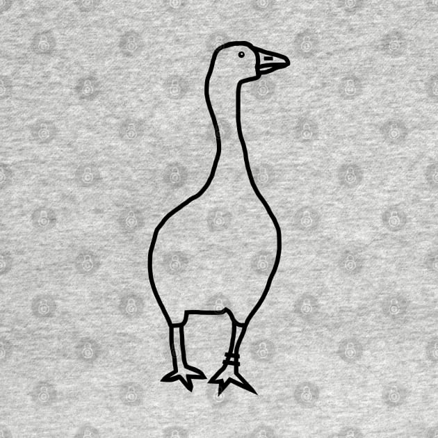 Minimal Gaming Goose Outline by ellenhenryart